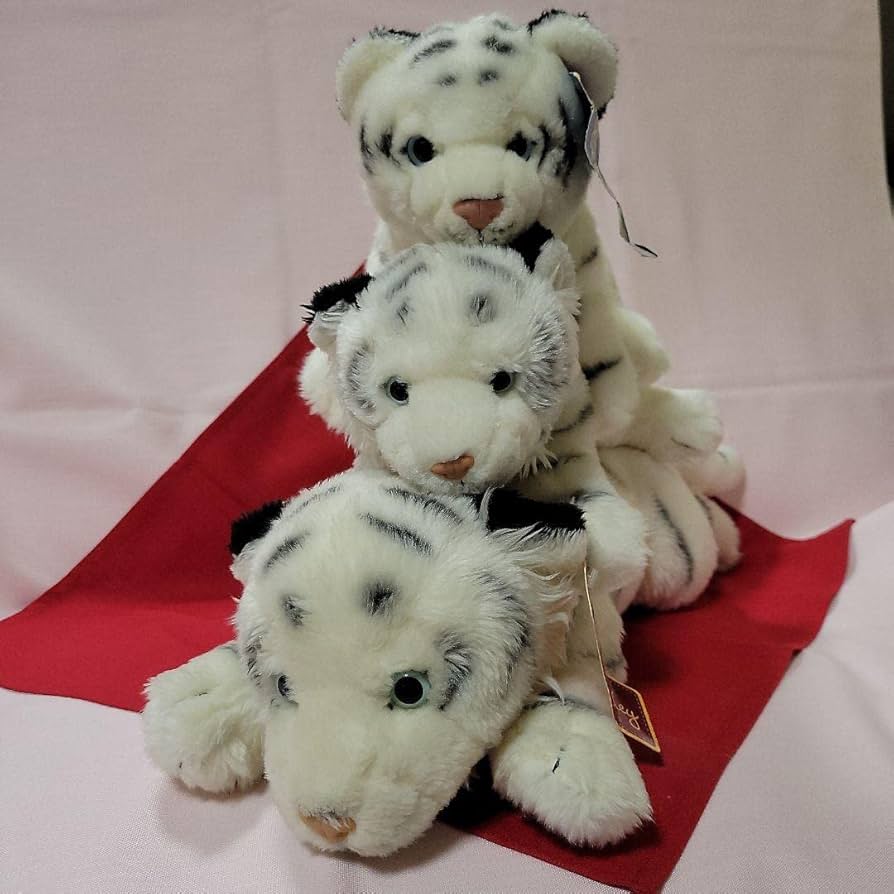 タイガー＆ホワイトタイガー　ぬいぐるみ　5コセット　中古品　ぬいぐるみの三英　他 タイガー＆ホワイトタイガー ぬいぐるみ 5コセット 中古品